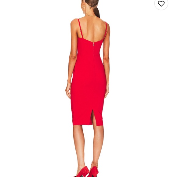 Nookie Allure Midi Dress in Cherry - Picture 2 of 4
